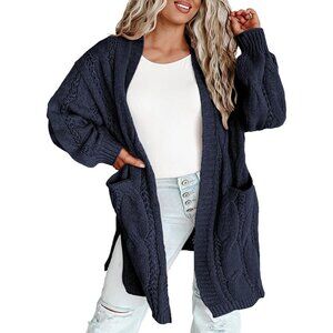 Stylish Long Sleeve Plus Size Cardigan - 100% Acrylic Fall Essential 1X-5X